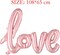 Giant Multicolor LOVE Letter Foil Balloons – Champagne-Style Love Balloon (Pink)